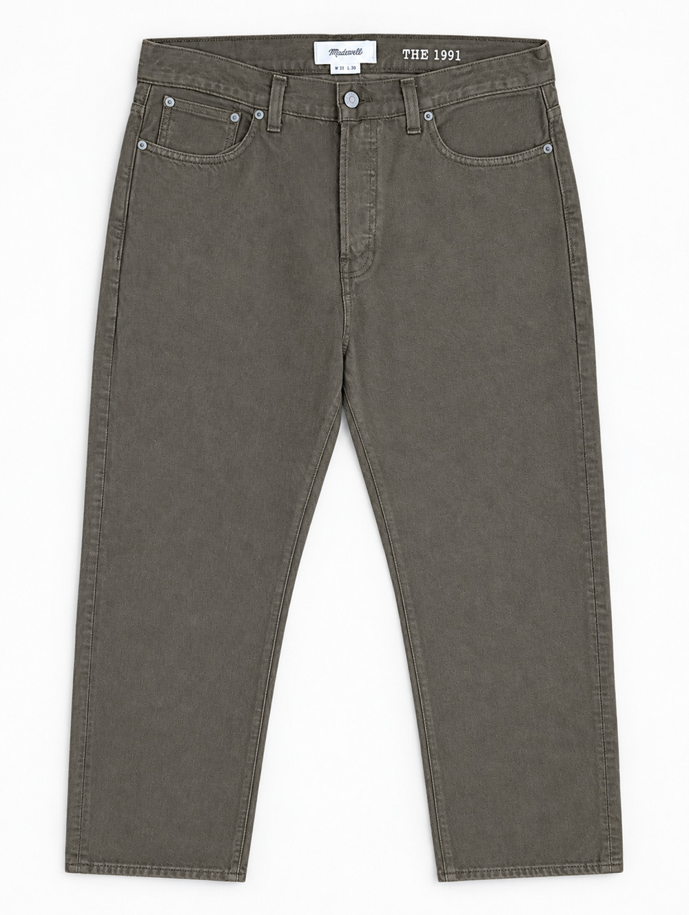 Madewell The 1991 Straight Leg Jeans Womens 33x30 Dark Green NWT
